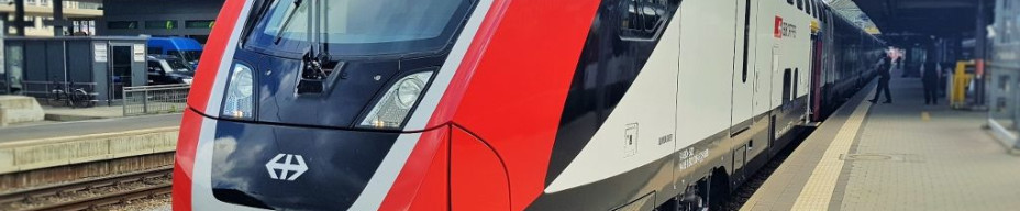 The exterior of the new LD/Twindexx trains now being introduced on SBB IC routes