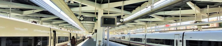 Boarding an AVE train in Valencia