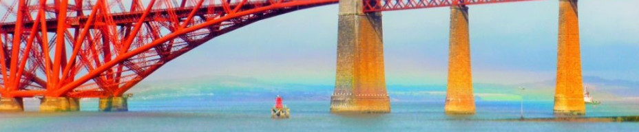 Rainbows can't always be seen under the magnificent Forth Railway Bridge