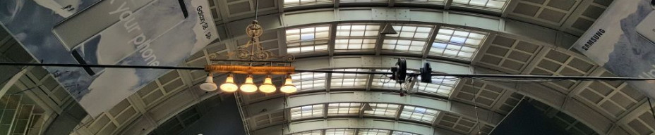 The rather wonderful roof over the main concourse at Stockholm Central