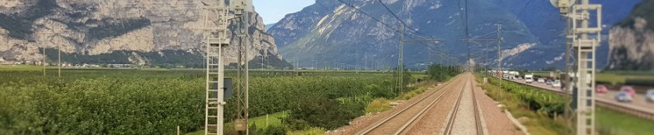 From the rear window heading towards Trento