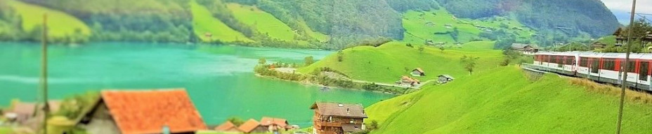 The Luzern-Interlaken Express passed by four lakes