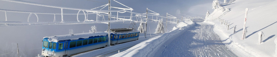 Ascend Mt Rigi when it is a snow-capped peak