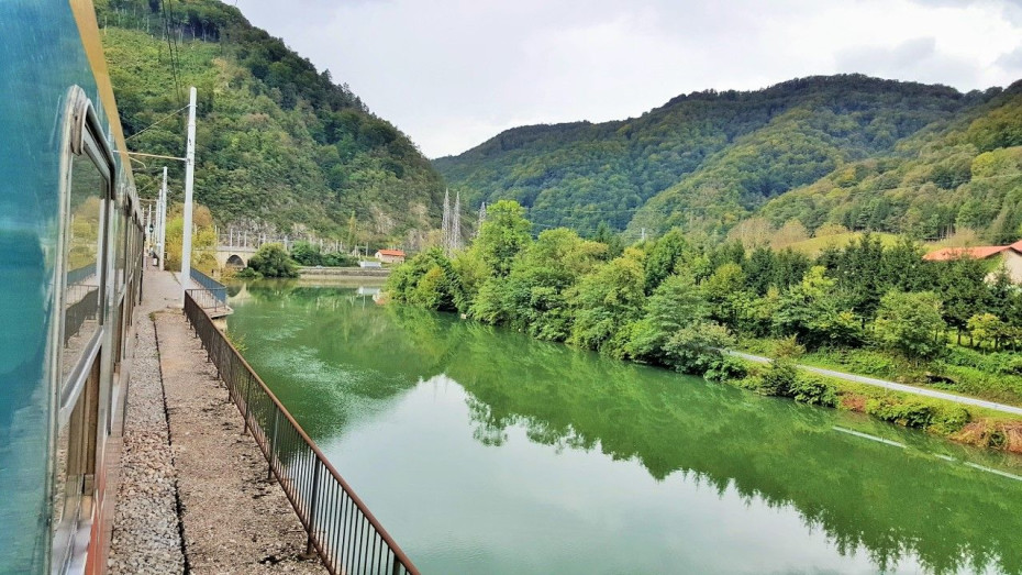 On the beautiful train ride from Vienna to Ljubljana