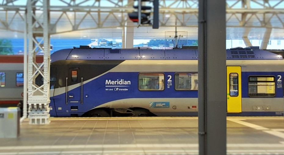 Exterior of Meridian train