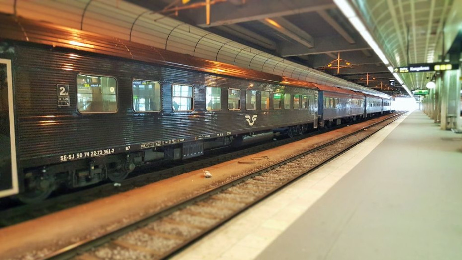 A SJ InterCity train at Stockholm Central station