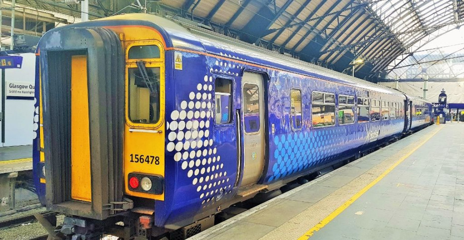 A ScotRail Sprinter train has arrived in Glasgow