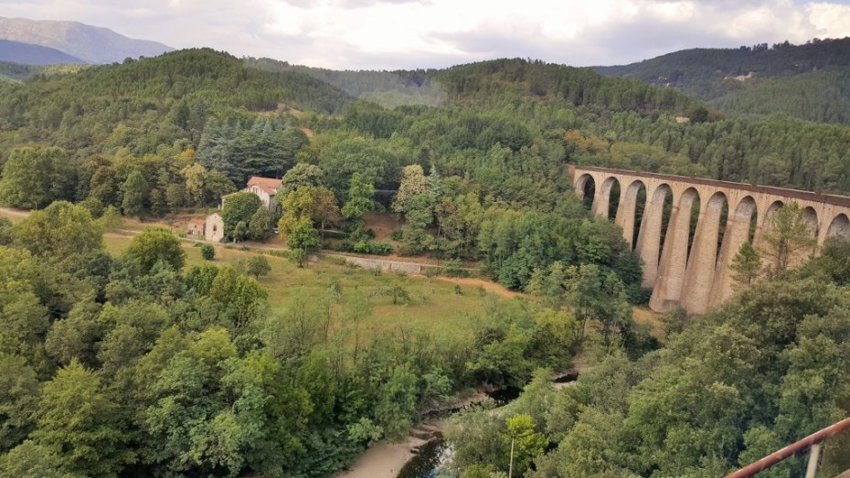 Le viaduc de Chamborigaud from a Nimes - Clermont Ferrand train