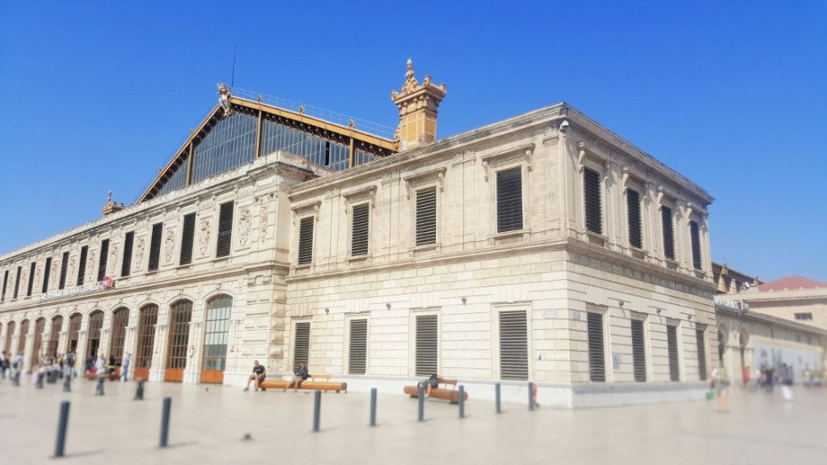 Marseille St Charles station viewed from the terrace, a great area in which to wait for a train