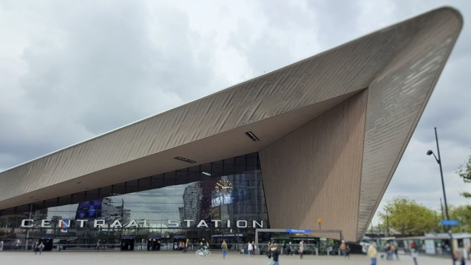 The exterior of Rotterdam Centraal station