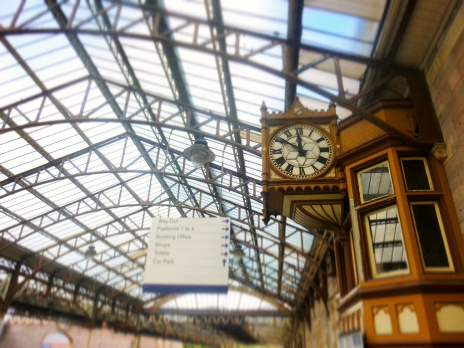 The gorgeous clock on platform 7 at Perth station