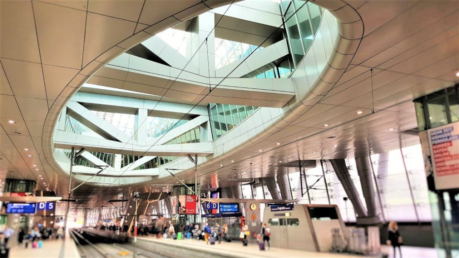The high speed rail station at Frankfurt Airport
