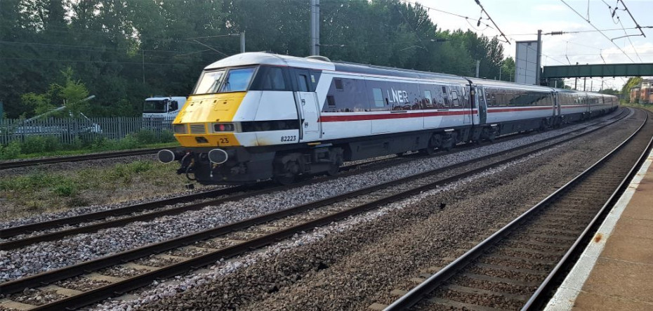The Intercity train which has been repainted to echo its original livery