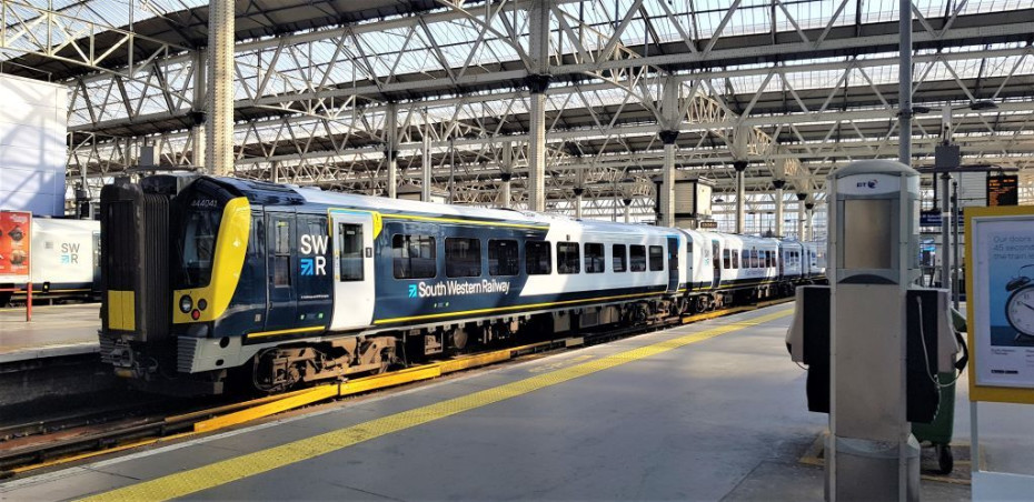 These 'Desiro' trains are used on the London - Southampton - Bournemouth - Weymouth route