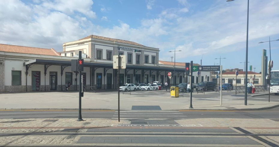 The rail station in Granada