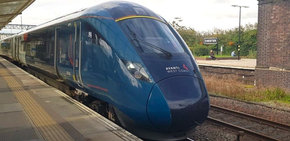 An Evero train operated by Avanti West Coast arrives in Chester