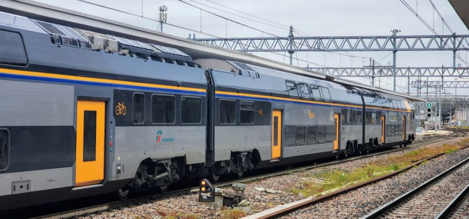 A 'Rock' branded train has arrived in Padova
