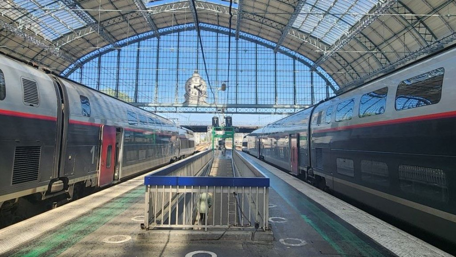 TGV trains in Bordeaux St Jean