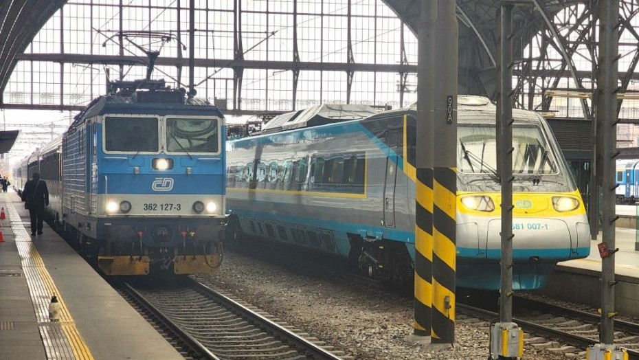 Trains operated by CD in Praha hl.n station