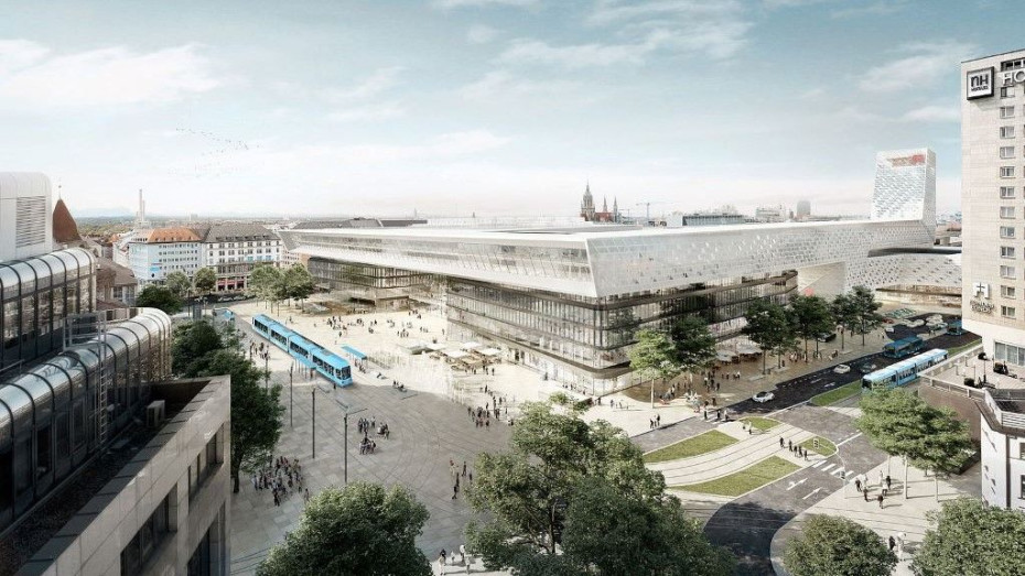 The plan for the new main station in Munich