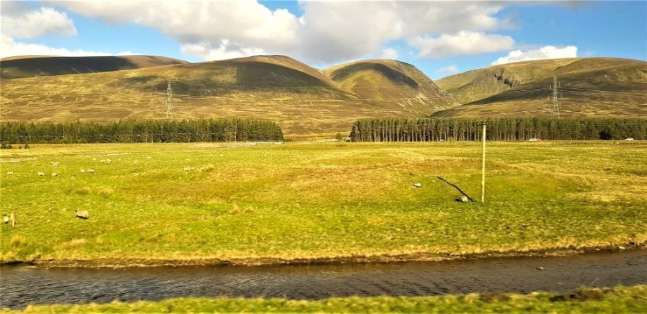 A view from the London to Inverness daytime train