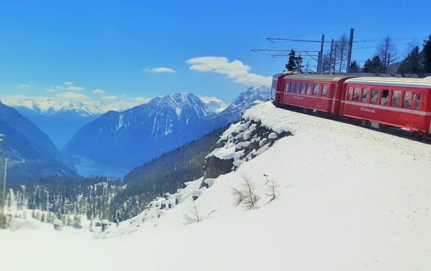 On the train from Tirano heading on to Pontresina