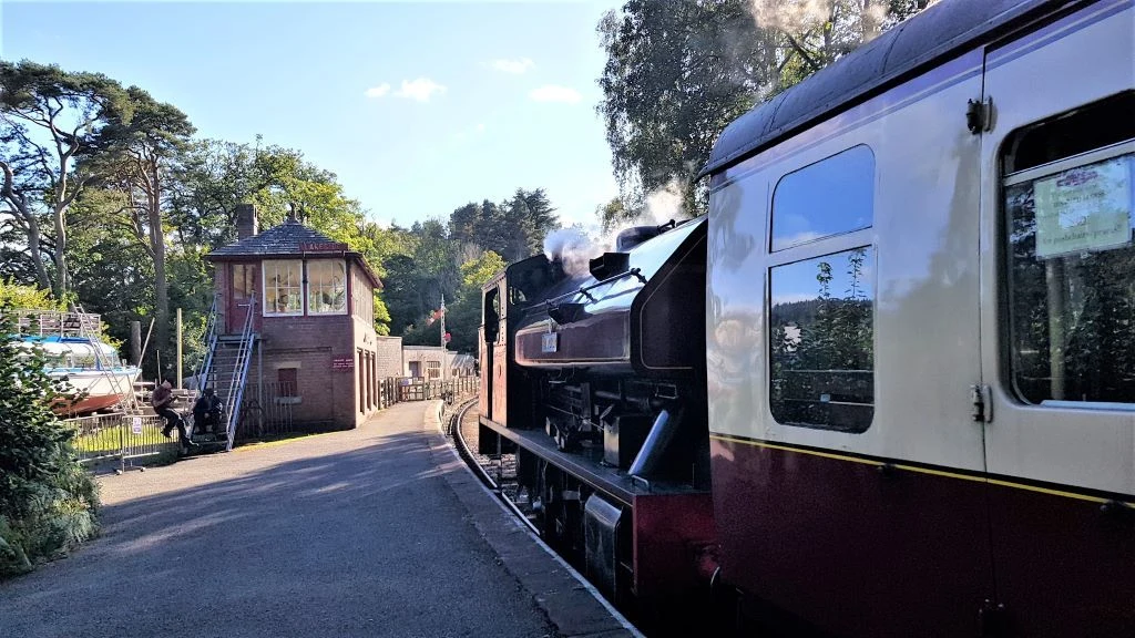 Ride the Lakeside Railway on a day trip from Manchester by train