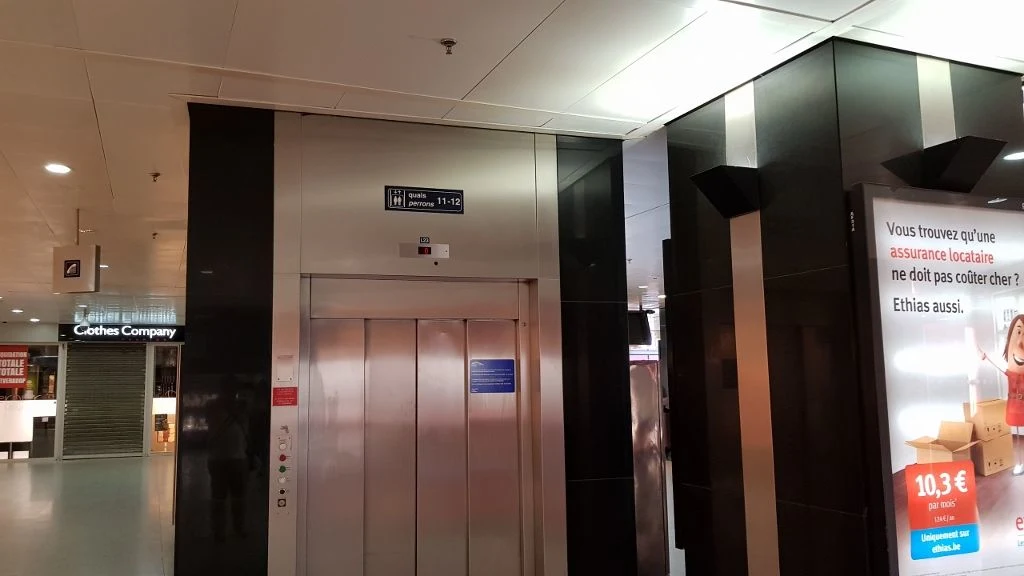 Using the elevators at Bruxelles Midi / Brussels Zuid station