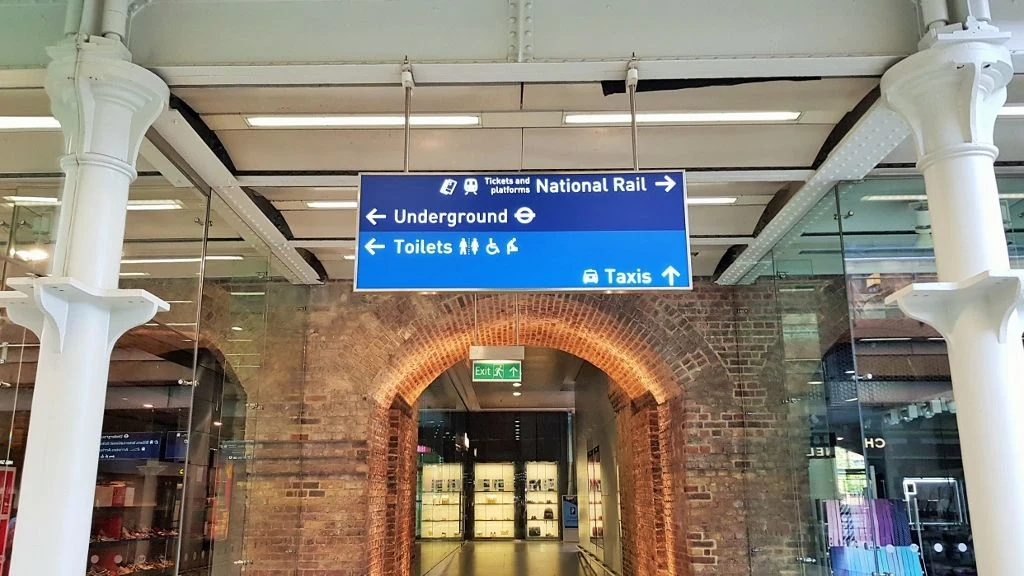 The access to the main taxi rank at St Pancras International