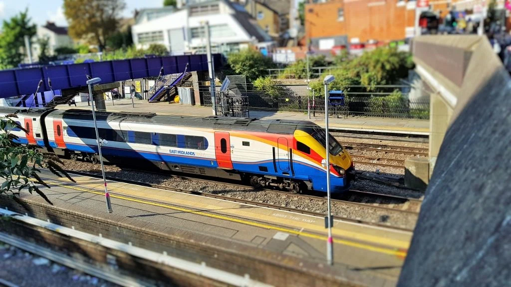 A Meridian Train operated by East Midlands Trains