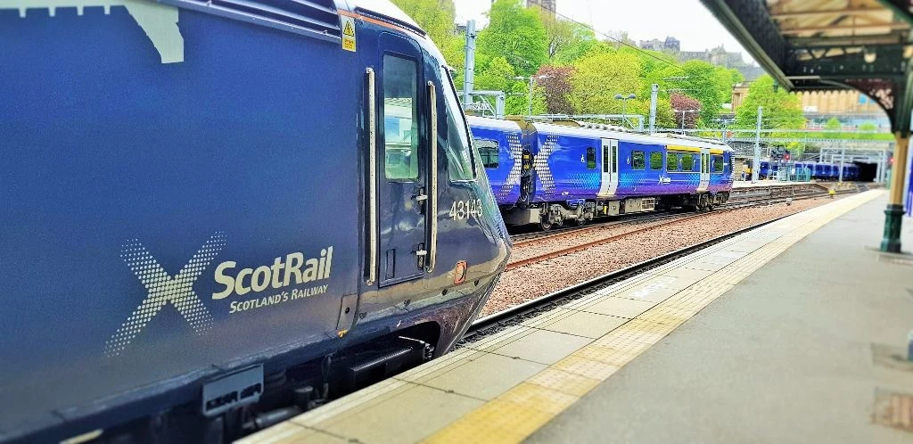 Trains operated by ScotRail at Edinburgh Waverley station