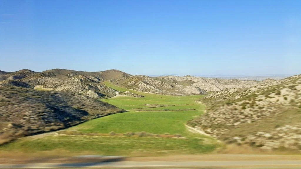 The views from the train after Madrid on the Malaga to Barcelona train journey