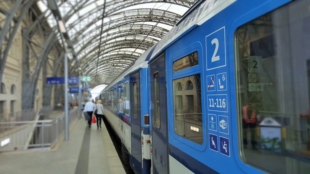 Travelling on a EuroCity train service from Czechia to Germany