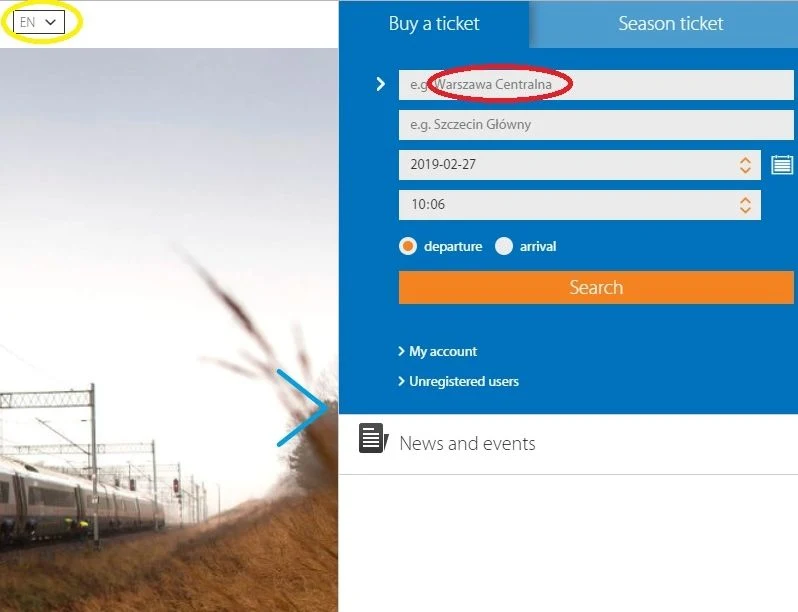 How to book tickets on the PKP website