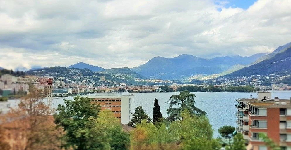 Arriving in Lugano on an EC train from Milano to Zurich
