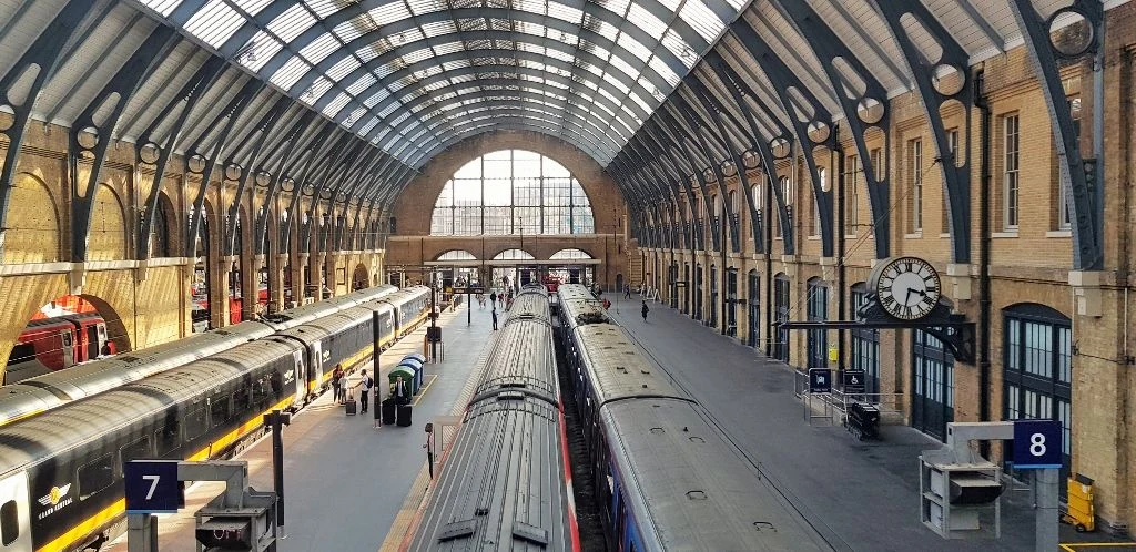 The stunning view when heading to the trains from the mezzanine level at King's Cross station