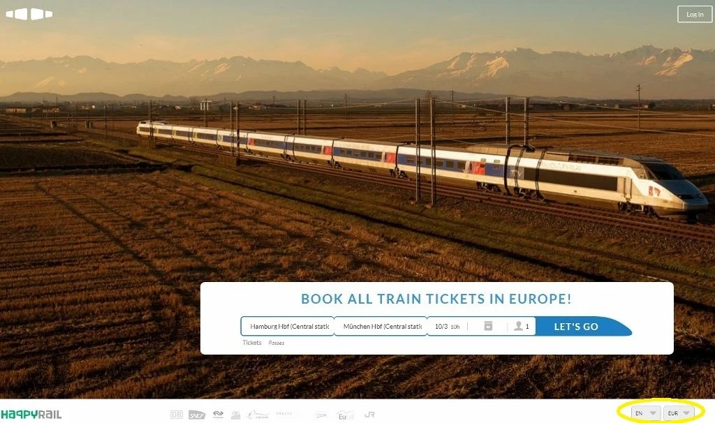 Using the HappyRail website to book European train tickets