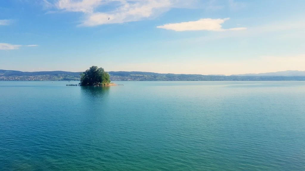 Lake Zurich from a Railjet train heading to Austria