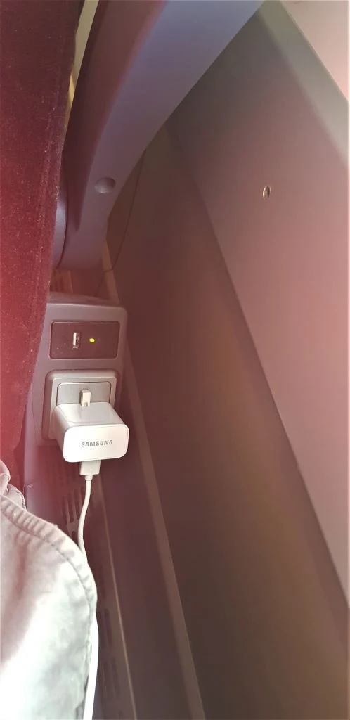 Power socket in First Class on an Azuma