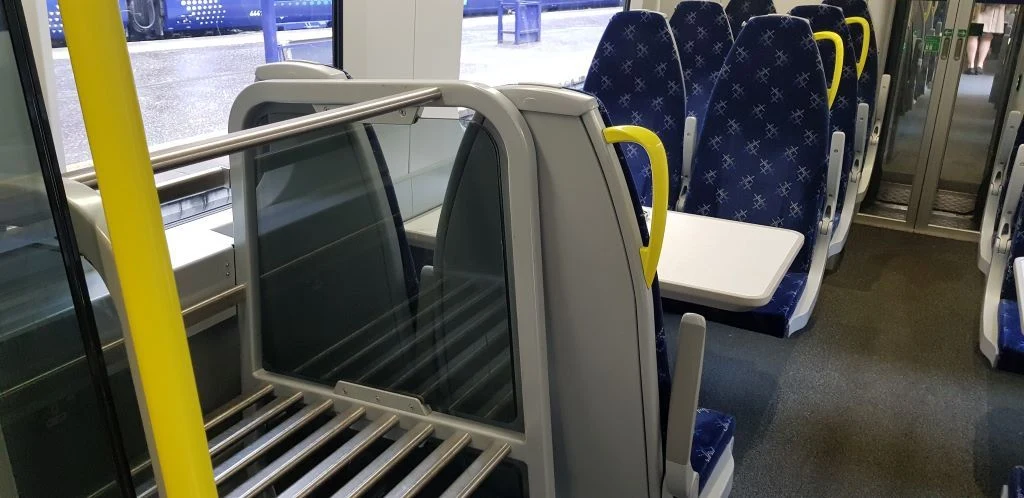 Stowing luggage on a Scotrail eXpress