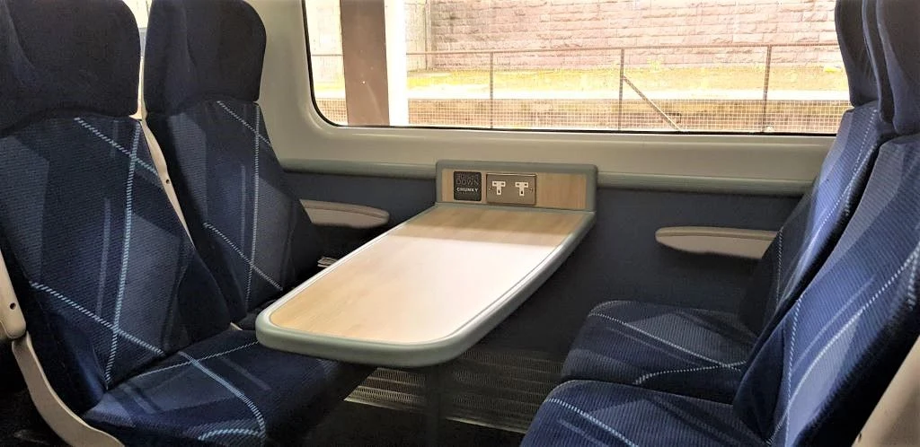 Standard Class table seat on an Inter7City train