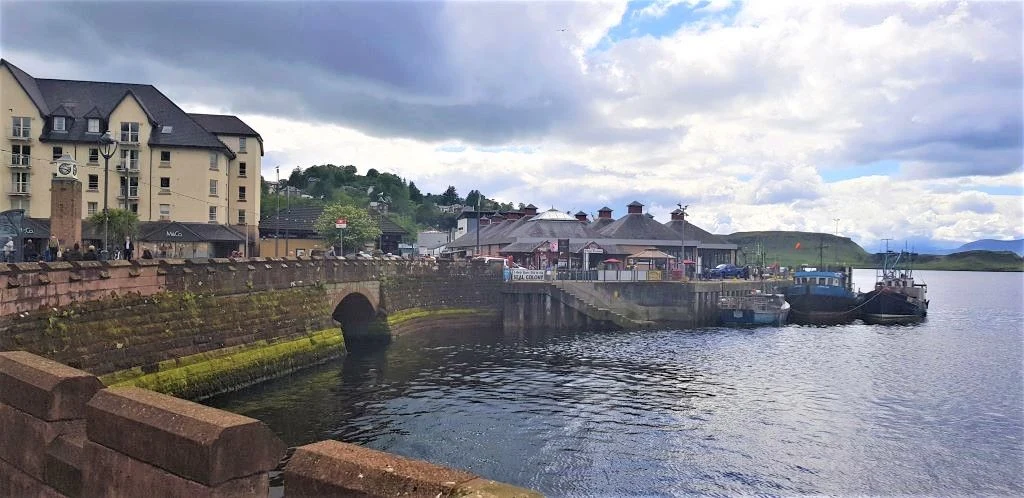 Looking towards Oban station and the ferry terminal