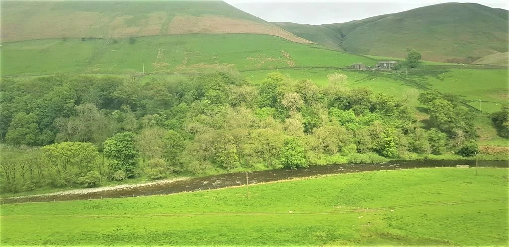 Through The Lune Valley on a London to Glasgow train journey