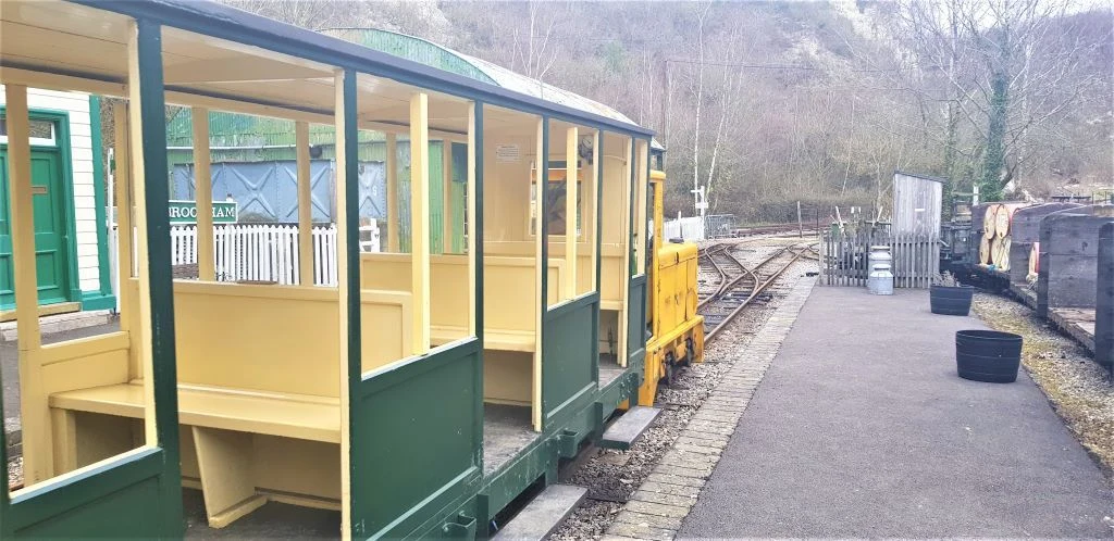 Riding the trains at the Amberley Museum