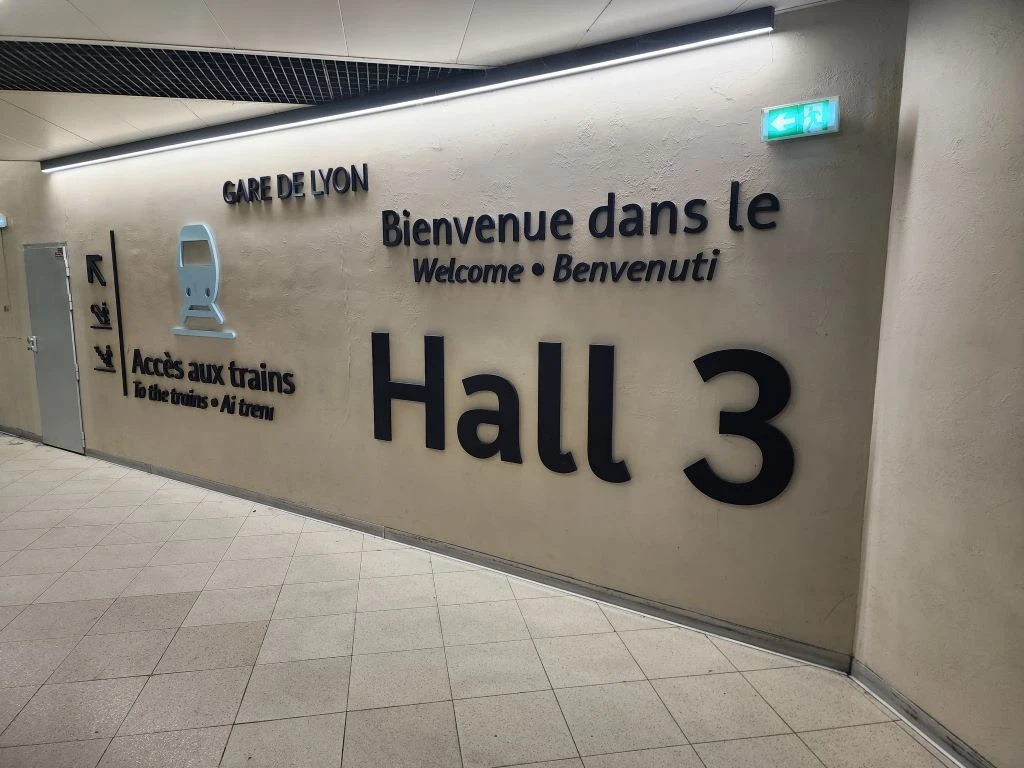 To Hall 3 in the Gare De Lyon from the RER